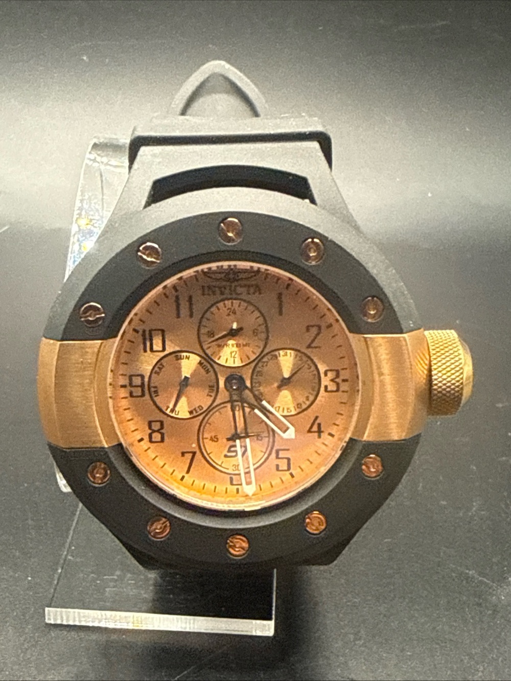 Invicta S1 Rally Model 17393 is a bold 52mm quartz multi-function watch New Batt